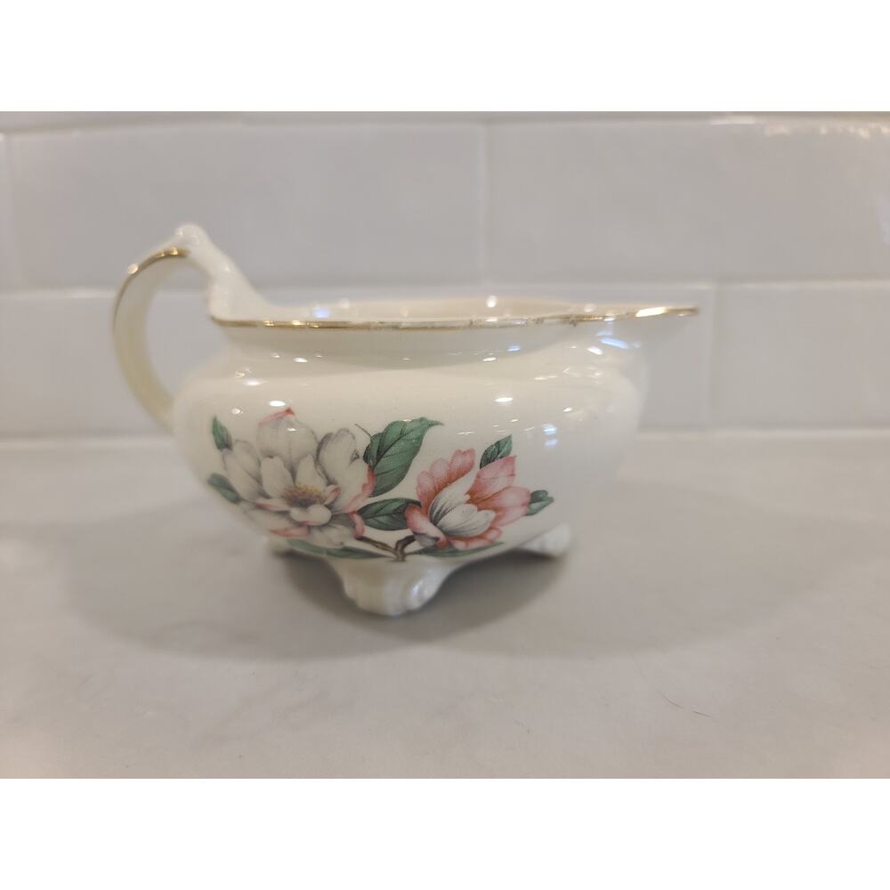 Vintage Cunningham & Pickett Magnolia Floral Pattern China Creamer Nautilus